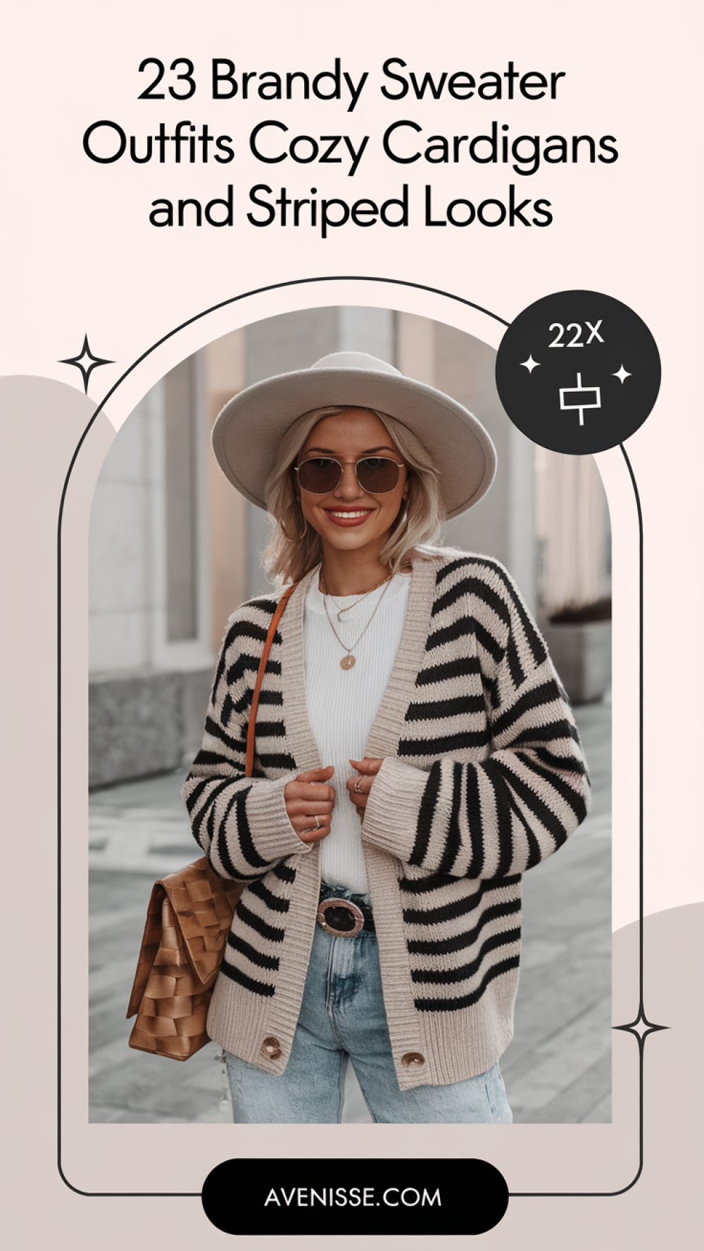 23 Brandy Sweater Outfits Cozy Cardigans and Striped Looks