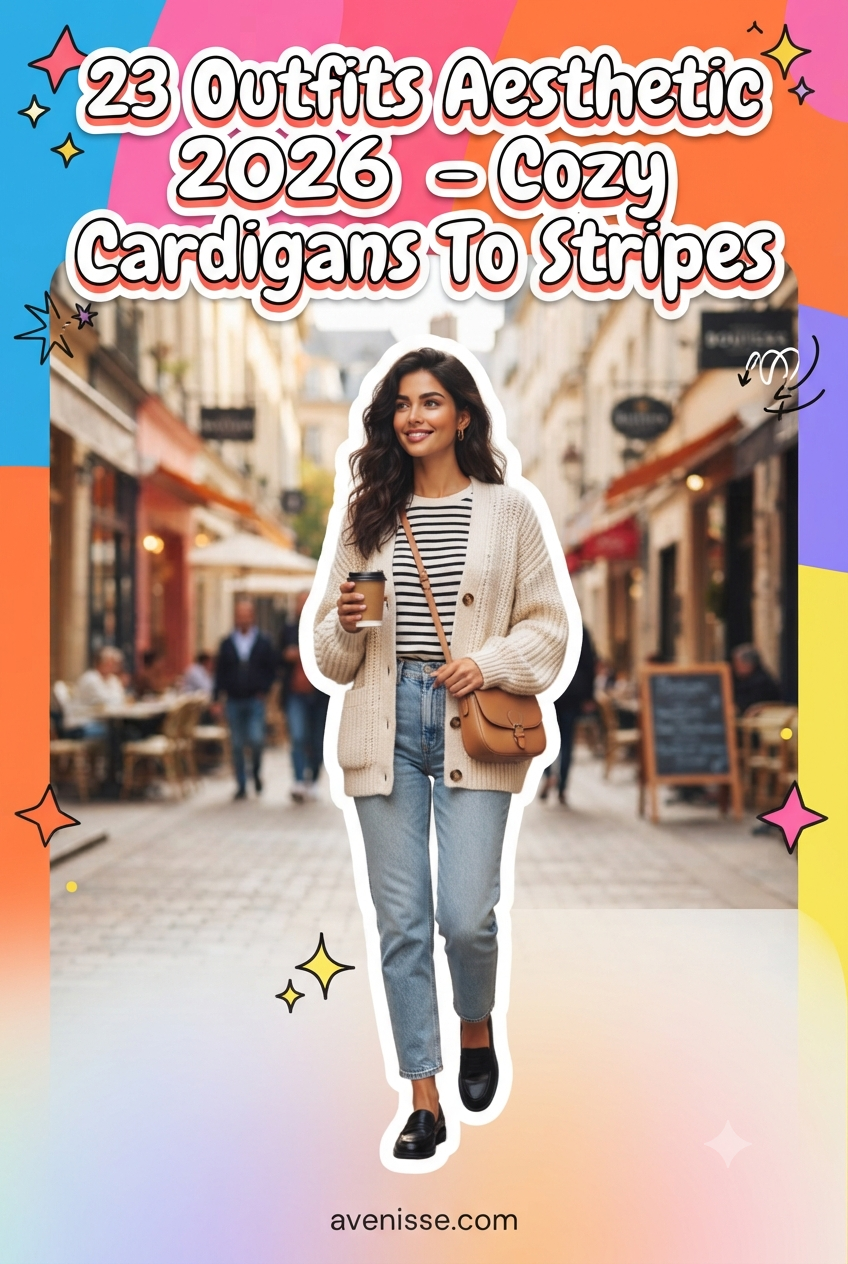 23 Outfits Aesthetic 2026 - Cozy Cardigans To Stripes