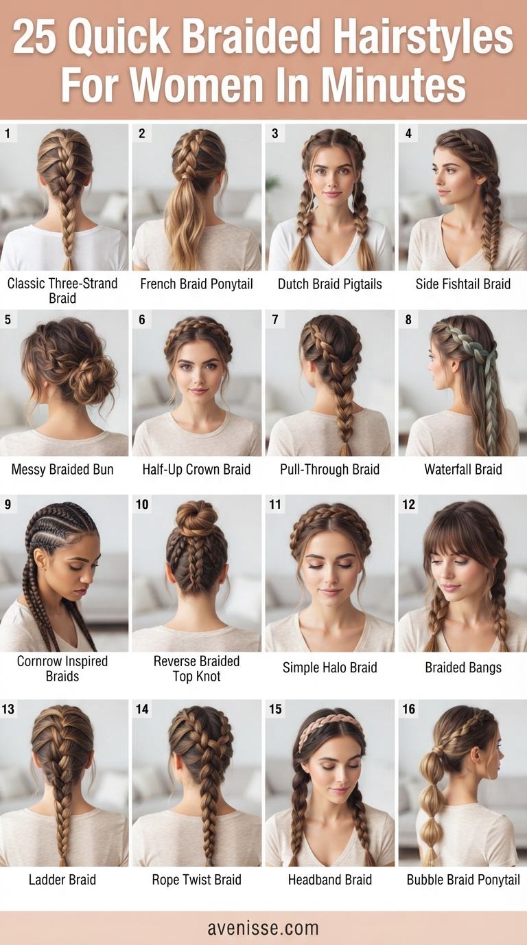 25 Quick Braided Hairstyles For Women In Minutes