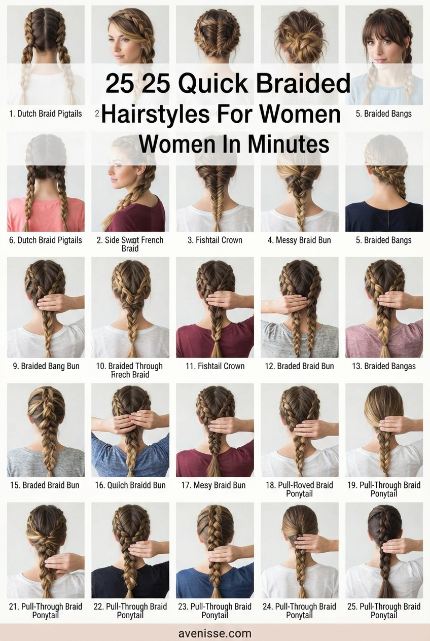 25 Quick Braided Hairstyles For Women In Minutes