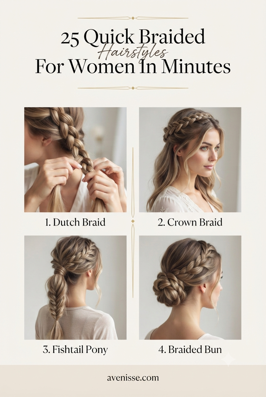 25 Quick Braided Hairstyles For Women In Minutes
