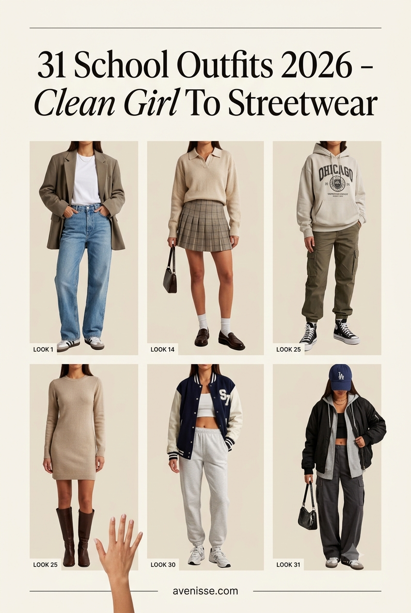 31 School Outfits 2026 - Clean Girl To Streetwear