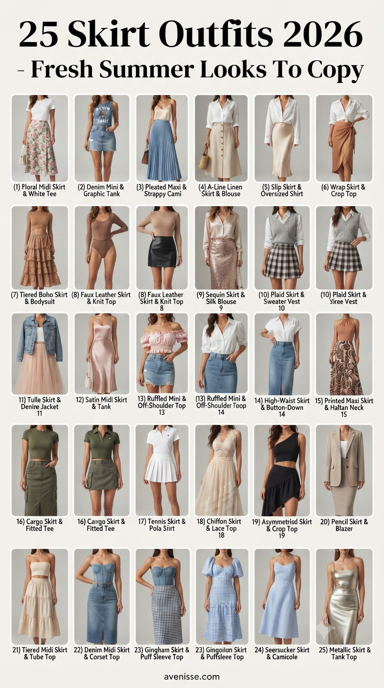 25 Skirt Outfits 2026 - Fresh Summer Looks To Copy