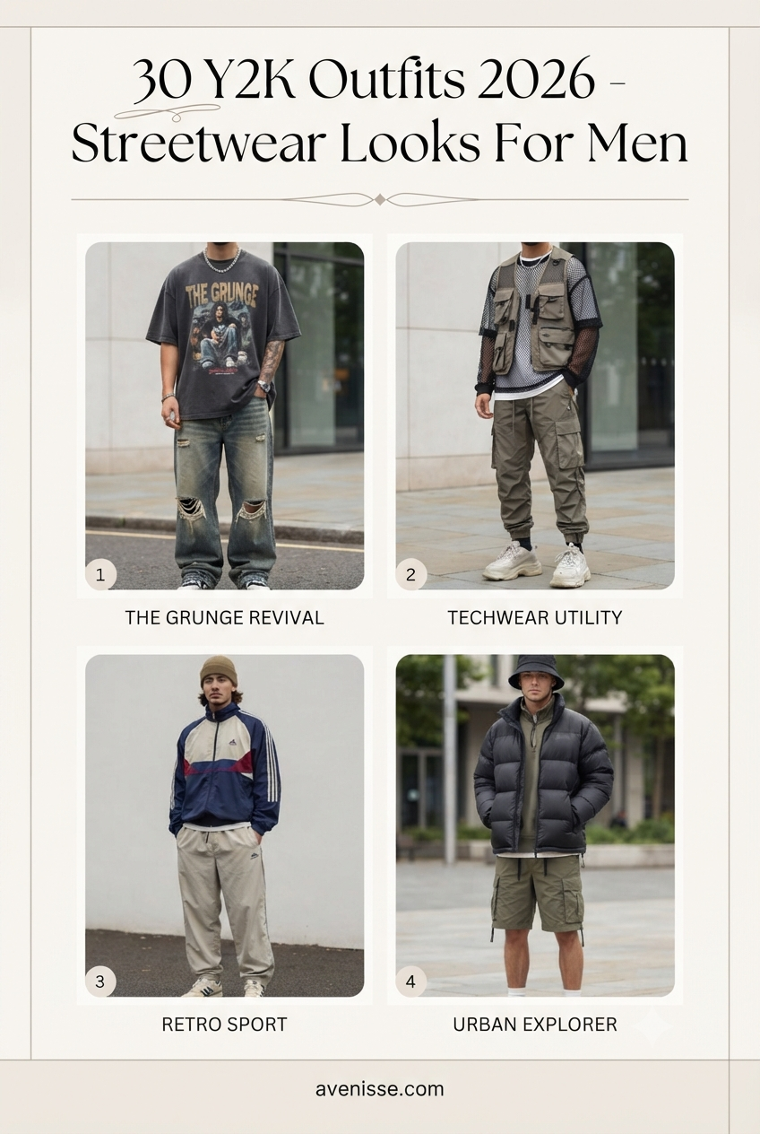 30 Y2K Outfits 2026 - Streetwear Looks For Men