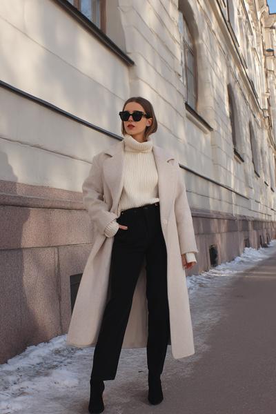 11. School outfit 2026: Ahs Style Outfits Winter with long coat and turtleneck