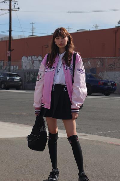 9. School outfit 2026: Outfit Inspo For School Streetwear with varsity jacket